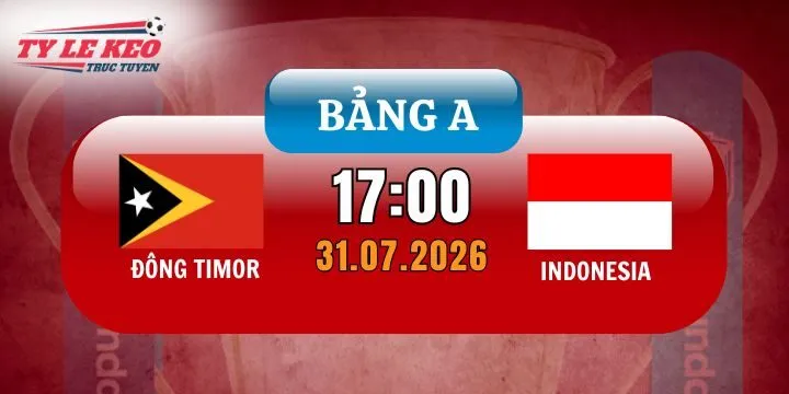 Tỷ lệ kèo Đông Timor vs Indonesia